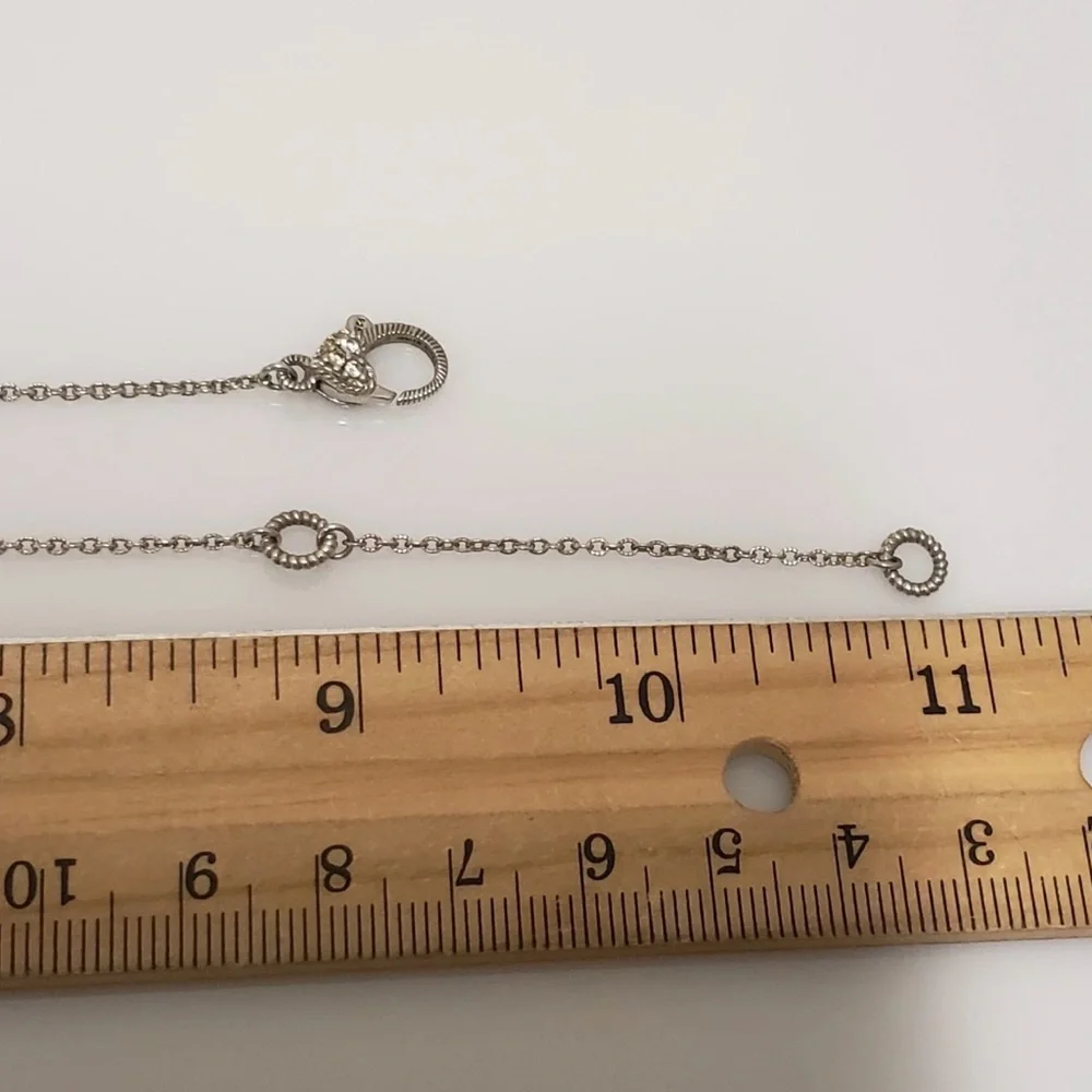 ⚜️JUDITH RIPKA STERLING SILVER SOLITAIRE NECKLACE 1.9 cttw - Picture 5 of 5